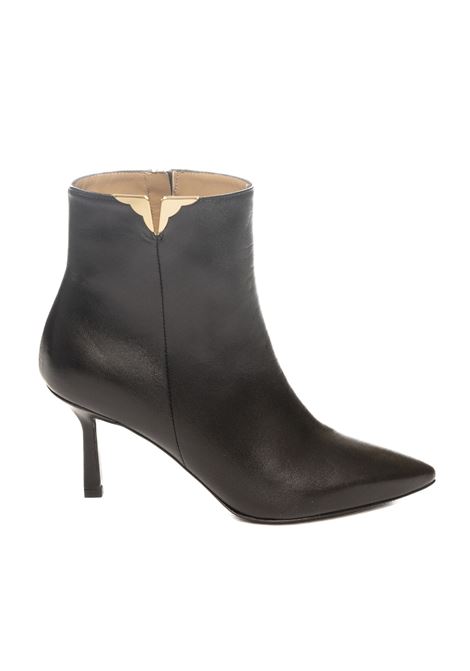 Black leather ankle boot WO MILANO | 443SETA-NERO